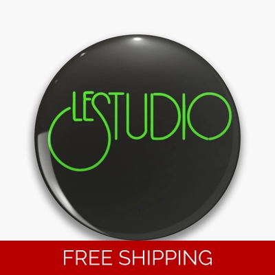 Le Studio Pin Black Lime Green logo
